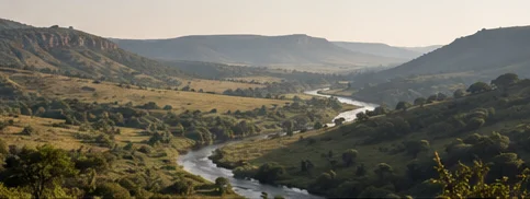 Bushveld valleys in KwaZulu-Natal, South Africa.