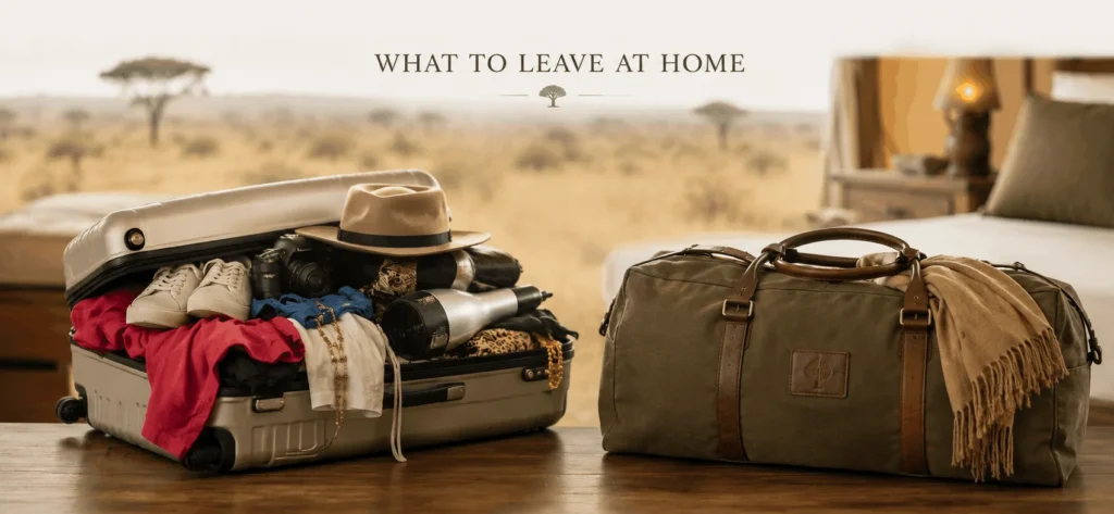 What to leave at home when packing for an African Safari.