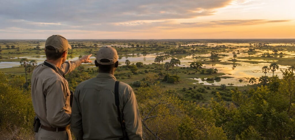 A guide and tracker in the Okavango Delta