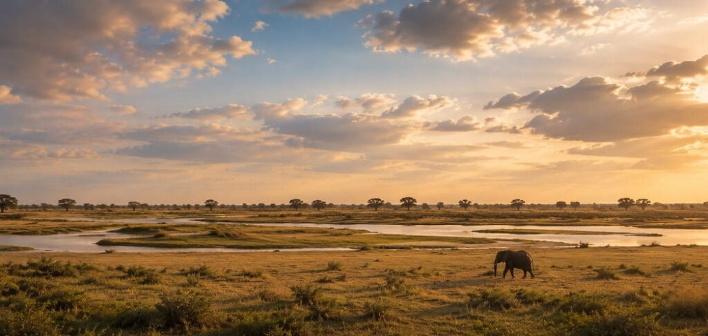 Golden hour on the savanna