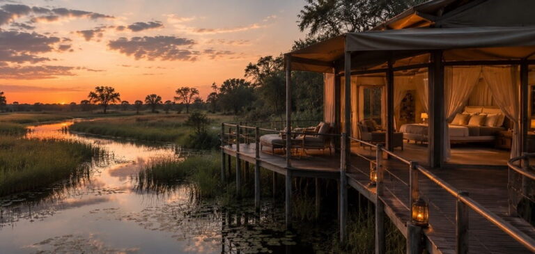 Vumbura Plains Luxury Safari Camp. Okavango, Botswana